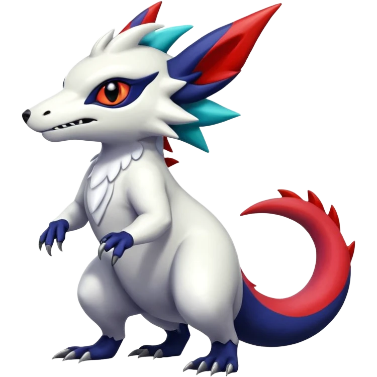 Shiny Vibrant Exotic Colorful Cool Zangoose-Salandit-Absol-fusion emoji