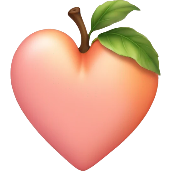 Peachy pink heart emoji