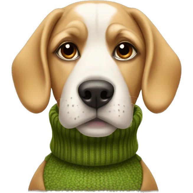 Dog wearing a turtle neck  emoji