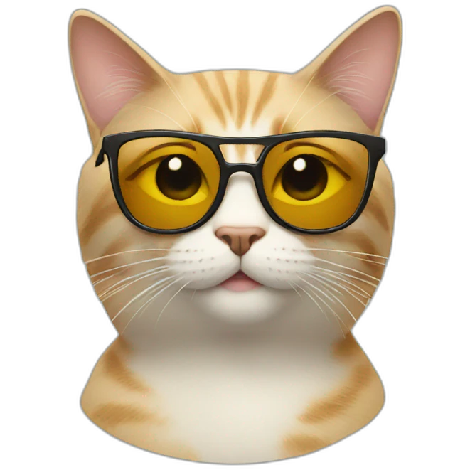 Cat with sunglasses emoji