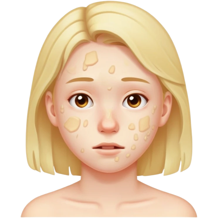 teenager face with acne breakout emoji