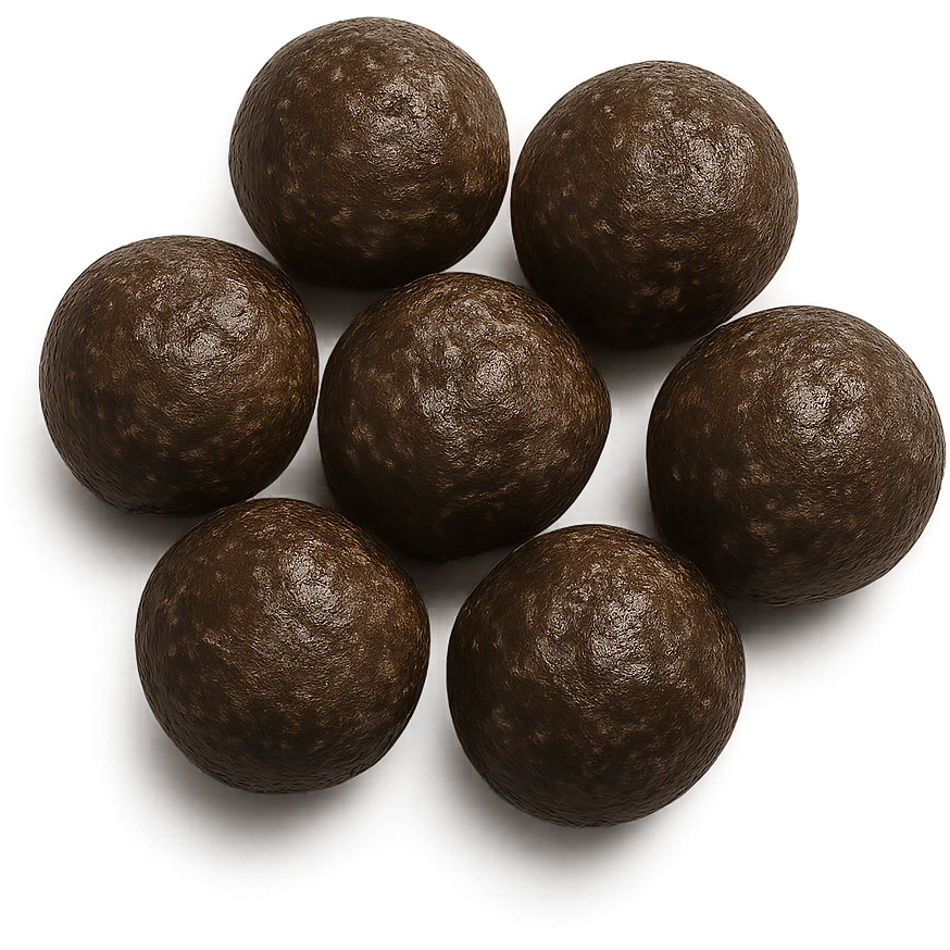 feci di animale a palline viste dall'alto, iperrealistico 4k emoji