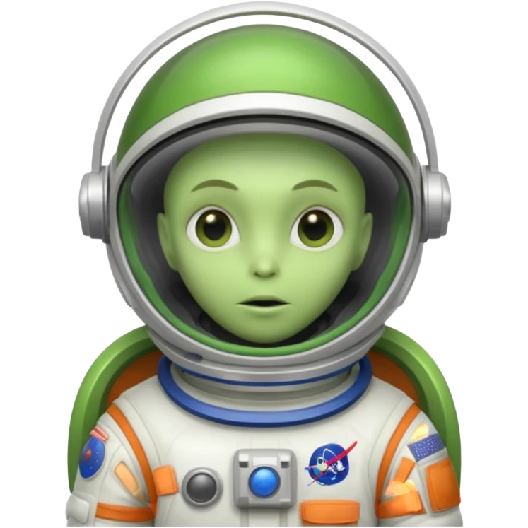 green alien white Astronaut emoji