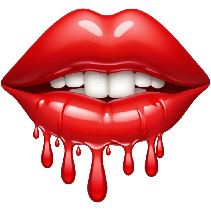 Drippy lips emoji