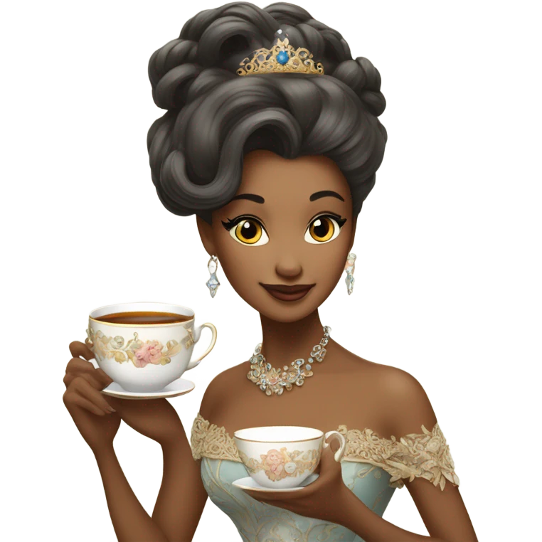 tea drinking princess  emoji