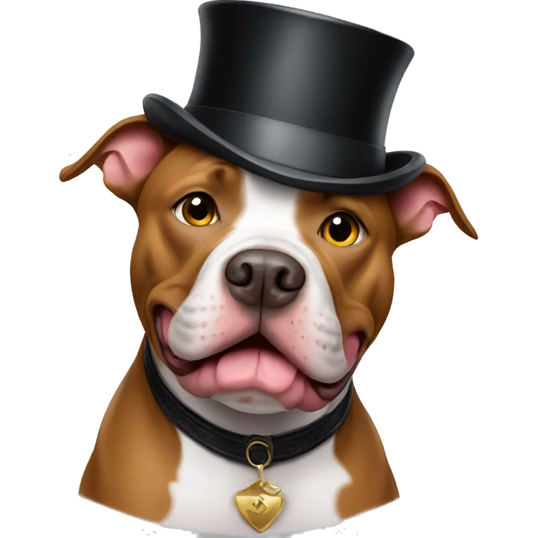 pitbull with tophat emoji