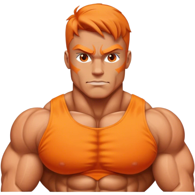 Bodybuilder Tangerine  emoji