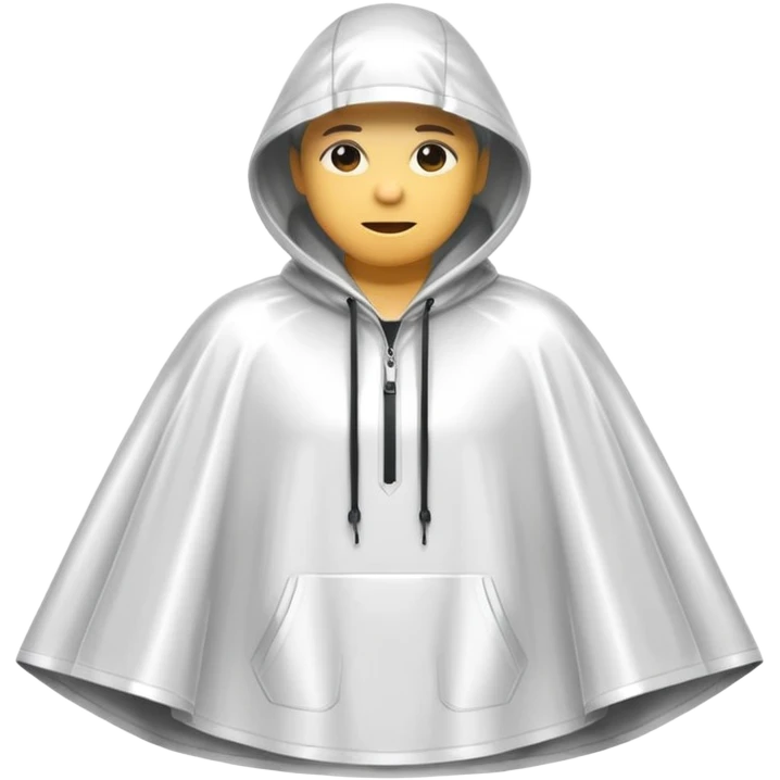 clear white rain poncho emoji