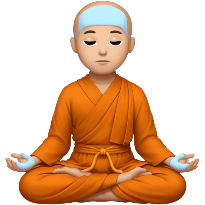 monk meditating in a peaceful way  emoji
