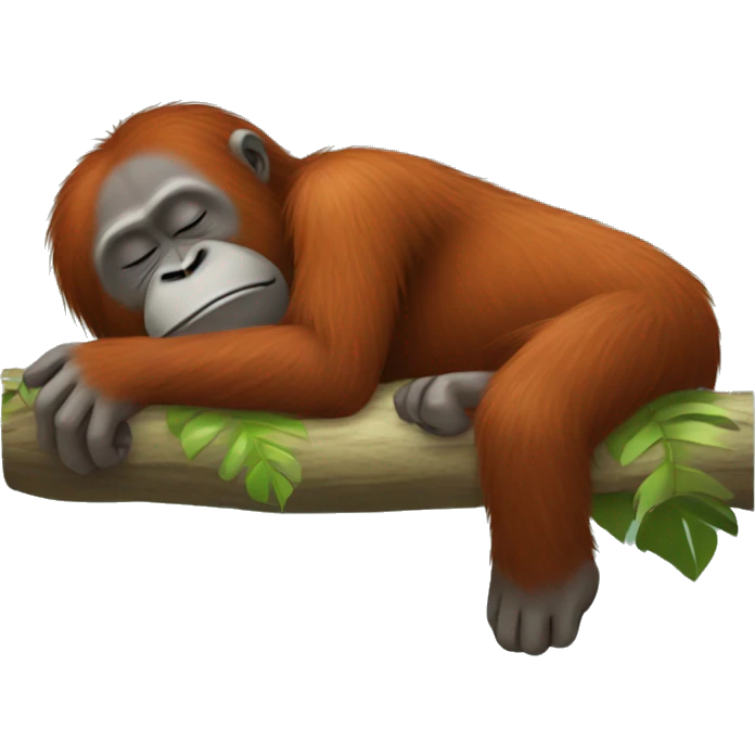 Orangutan sleeping emoji