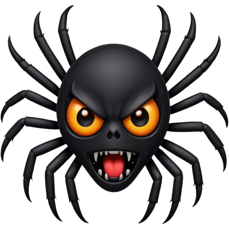 Gothic black spider emoji