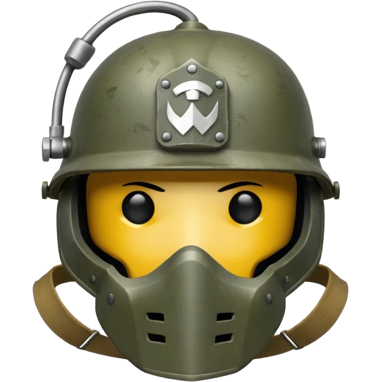 military simple helmet ww emoji