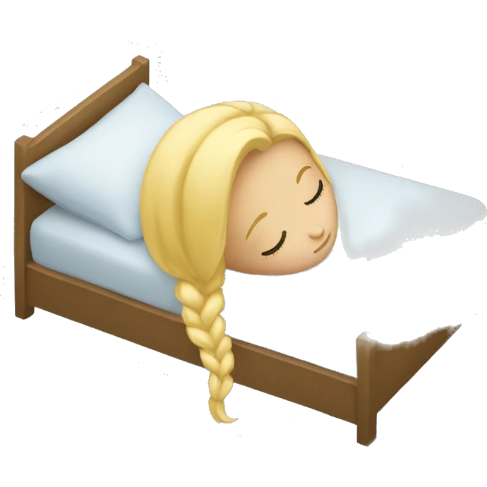blonde girl sleeping  emoji