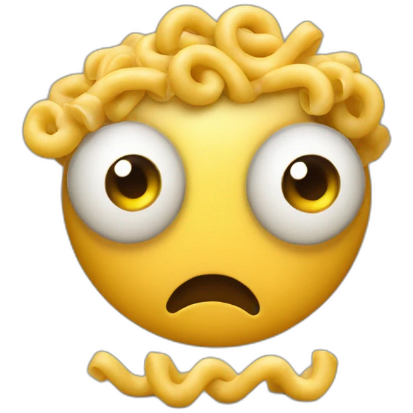 cautious macaroni emoji