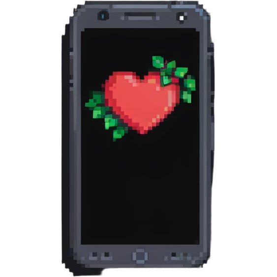 phone with a big heart emoji