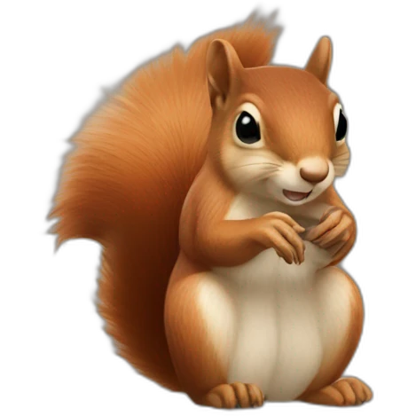 Squirrel using the bathroom emoji