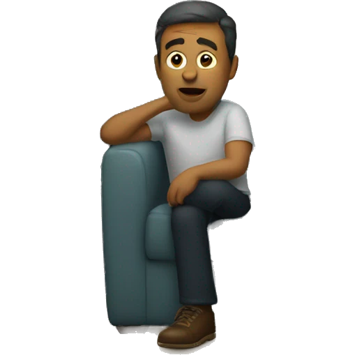Man watching tv emoji