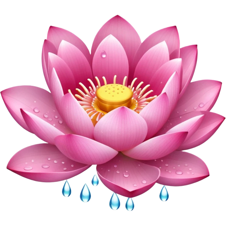 lotus flower with sparkles emoji