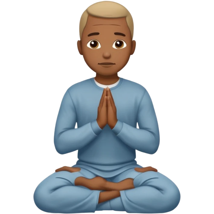 black man kneeling in praying emoji