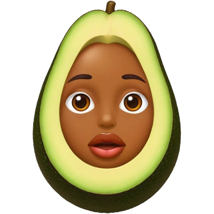 Aguacate con labios grandes  emoji