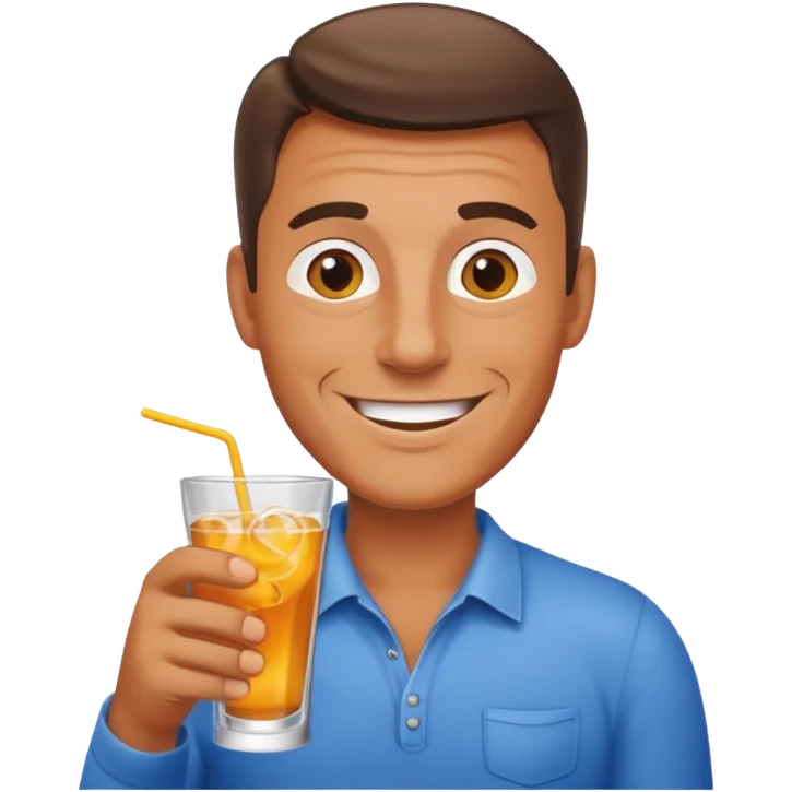 Dad with a drink emoji