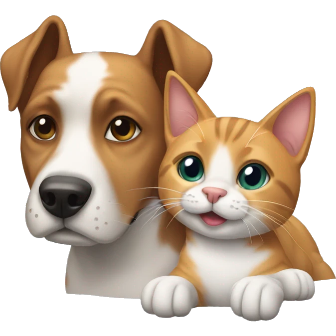 Dog and cat  emoji