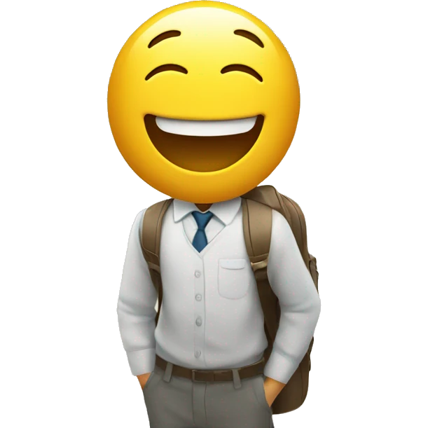 happy smiley at school emoji