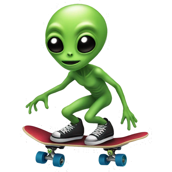 alien on a skate emoji
