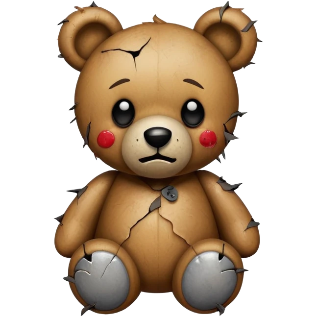Psycho teddy emoji