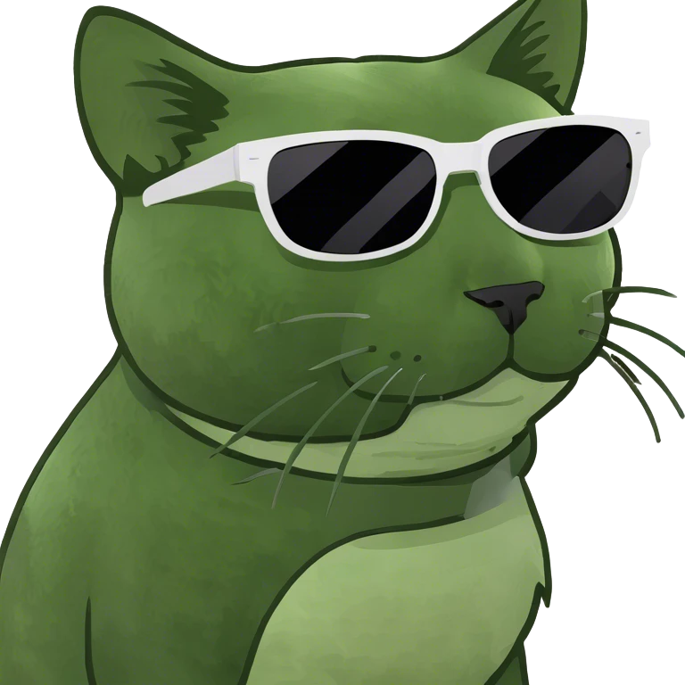 Cat with sunglasses emoji