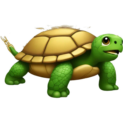 turtle with a gold chain emoji