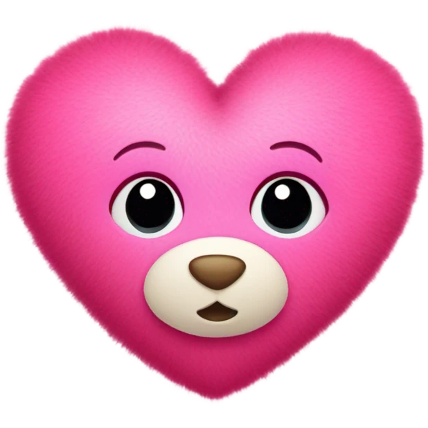 fuzzy heart emoji  emoji