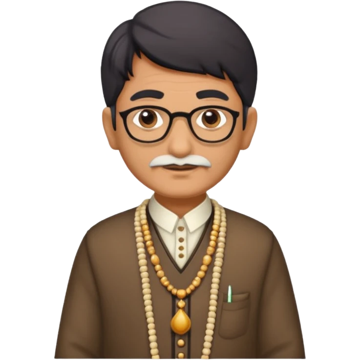 old indian male teacher in traditional attire emoji