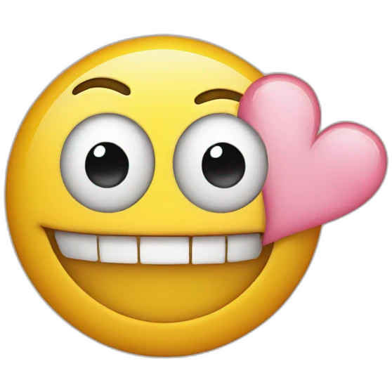 smiley with eyes as heart emoji