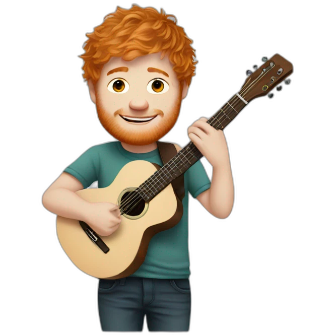 ed sheeran with guitar emoji