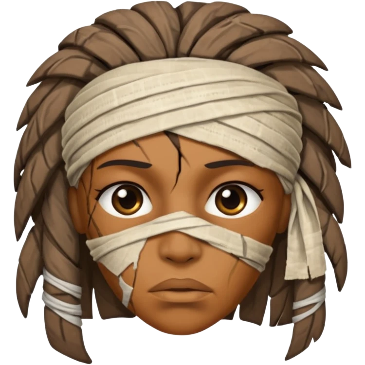 mummy disheveled hair  emoji