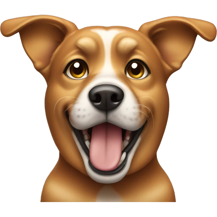caramel dog using phone emoji