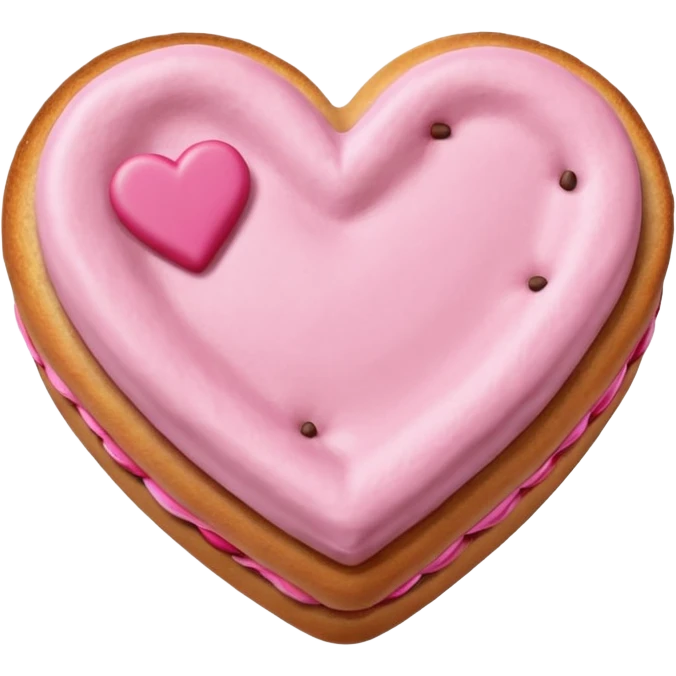 Pan concha en forma de corazón  emoji