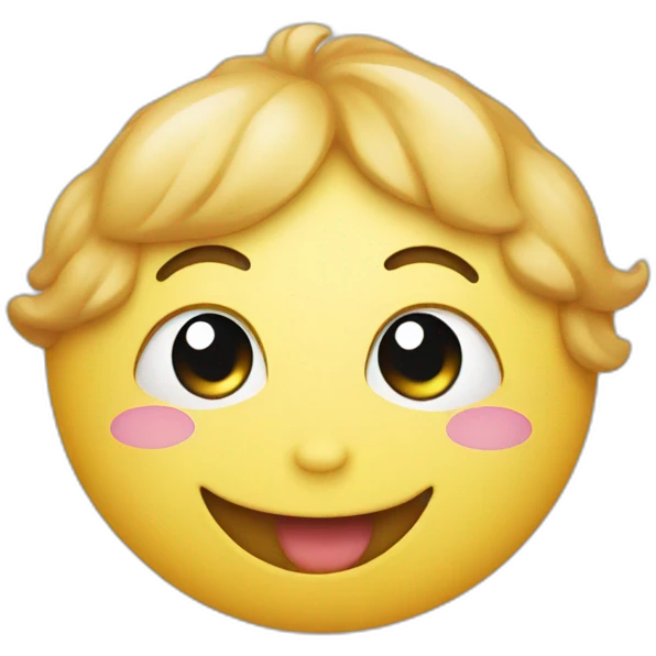 Adorable smiley face emoji