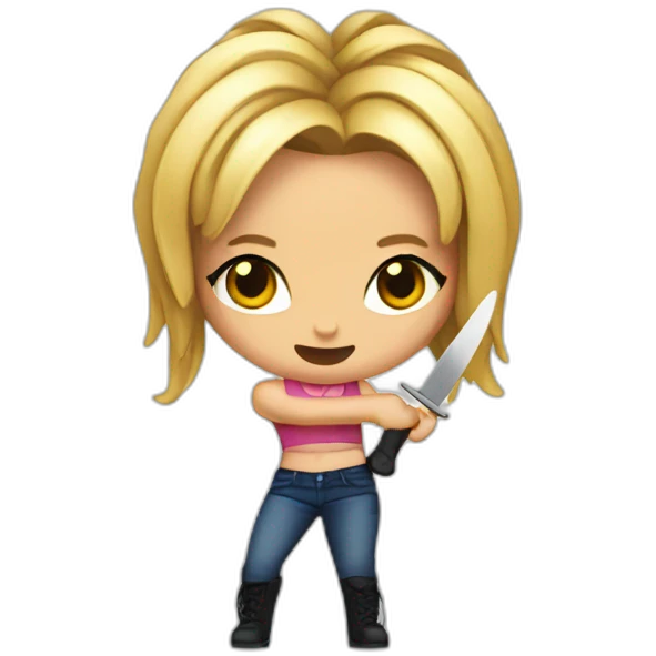 Britney-spears-with-a-knife emoji
