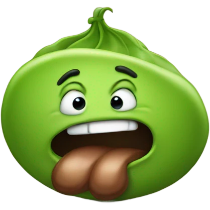 Farting bean emoji