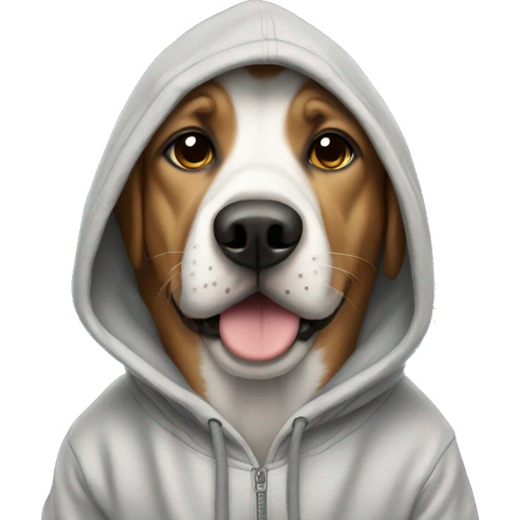 Dog wearing hoodie  emoji