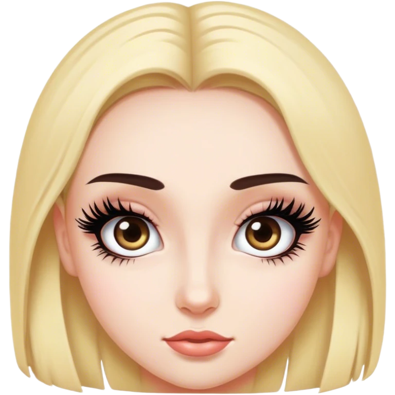 Girl with big eyelashes emoji