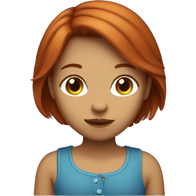 brownish red hair girl scou emoji