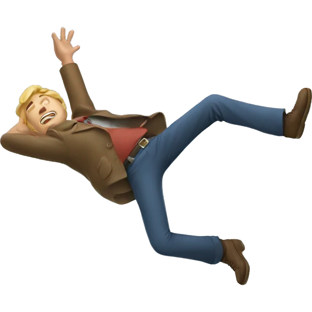 Man falling down emoji
