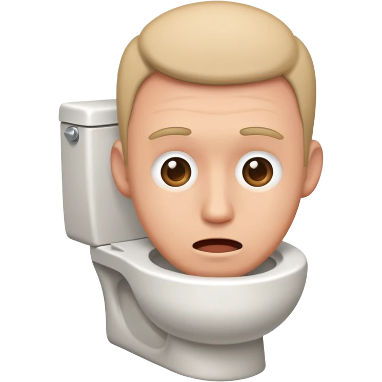 Man head sticking out of toilet ￼ emoji