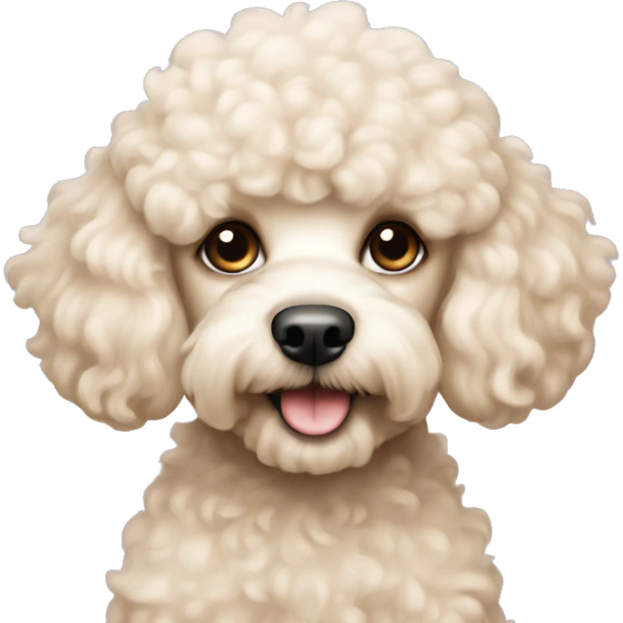 cream colored puppy poodle emoji