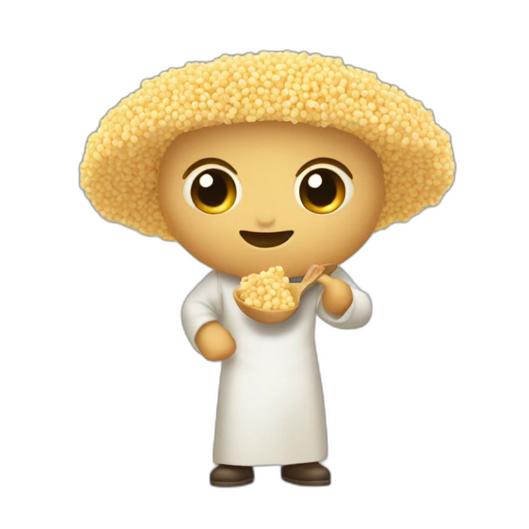 Un algérien qui mange du couscous  emoji