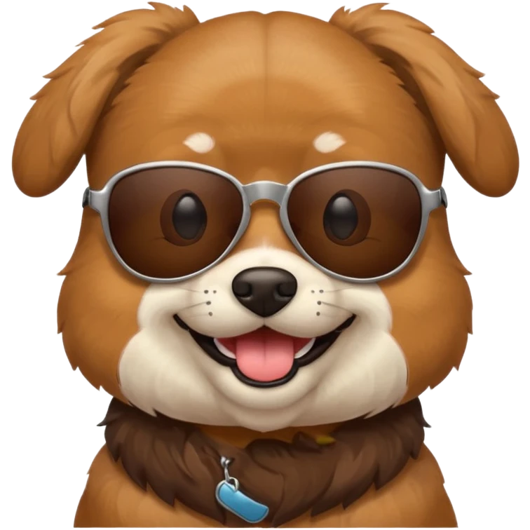 Dog wearing sunglasses  emoji