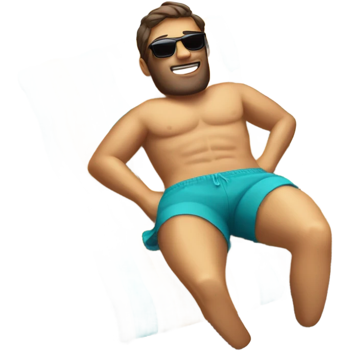 Dude sunbathing emoji